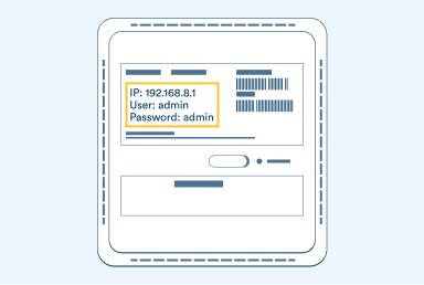 Illustration of base of modem