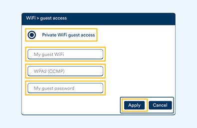 All Fritzbox Modems Advanced Settings - Configure a guest network - Step 3