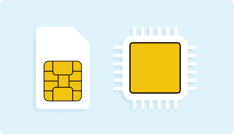 SIM card and eSIM