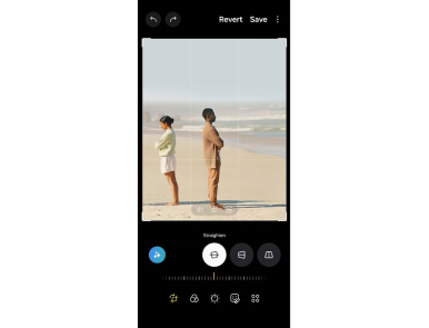 Screenshot of the gallery app on a Samsung phone editing a photo