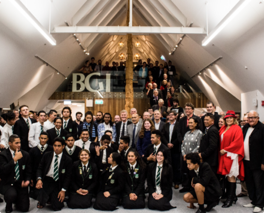 Group photo of Wellington Boys’ and Girls’ Institute students and staff