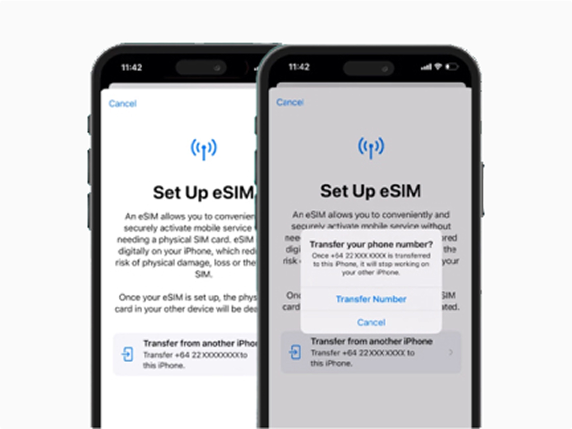 Image of the iPhone smart phone collection on a blue background