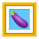 Framed Eggplant Emoji